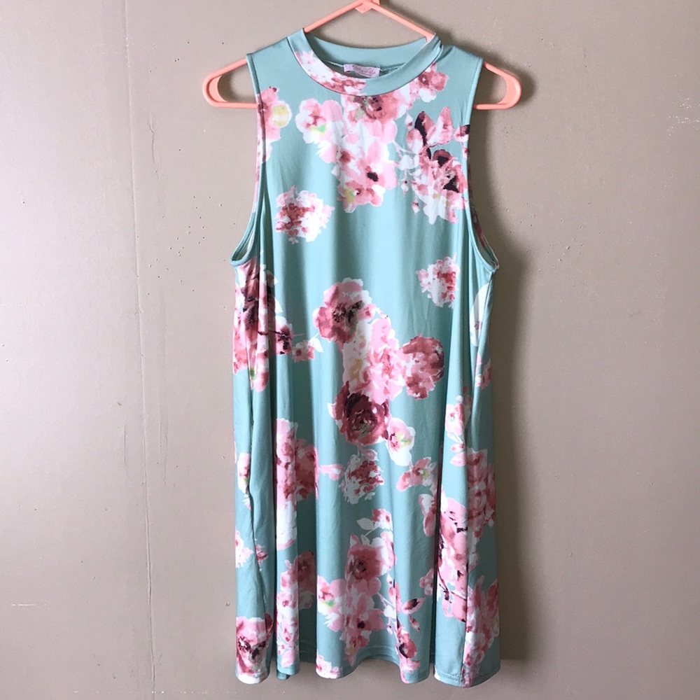 Pink Lily boho shift dress sz M